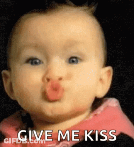 Baby Blowing Kiss Give Me Kiss GIF