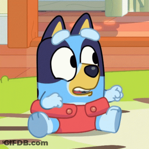 Baby Bluey Sitting GIF