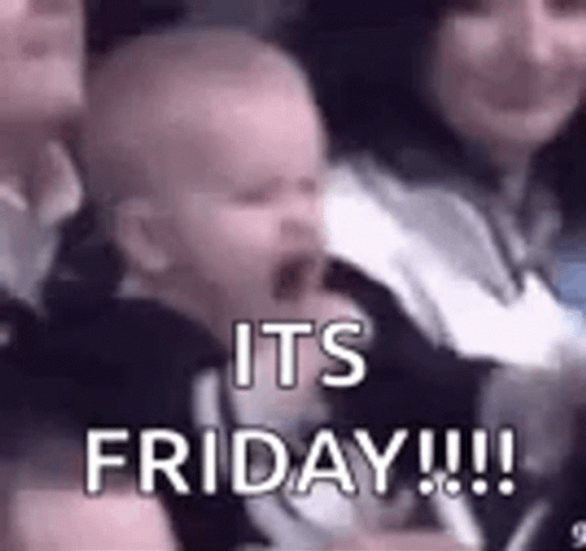 Baby Boy Celebrating Its Friday Meme GIF