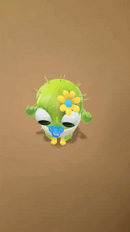 Baby Cactus Turn Around GIF