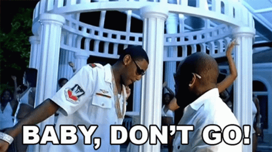 Baby Come Back And Don't Go GIF