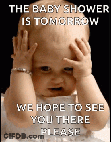 Baby Covering Face At Baby Shower GIF