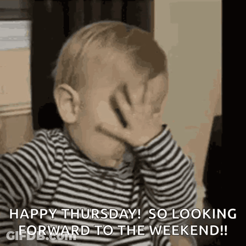 Baby Covering Face Happy Thursday Weekend GIF