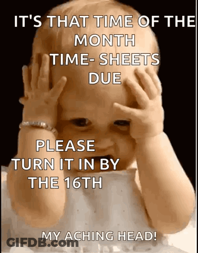 Baby Covering Face With Hands That Says Its That Time Of The Month GIF