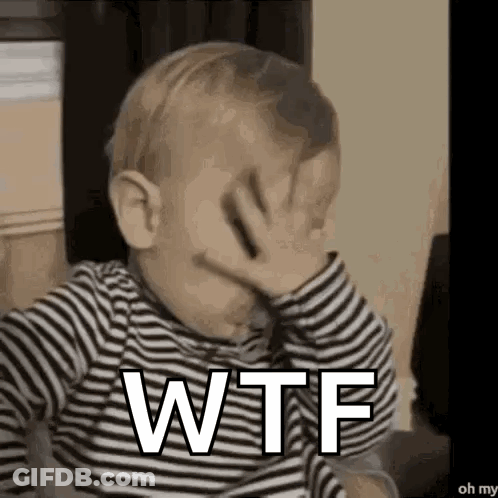 Baby Covering Face With WTF GIF