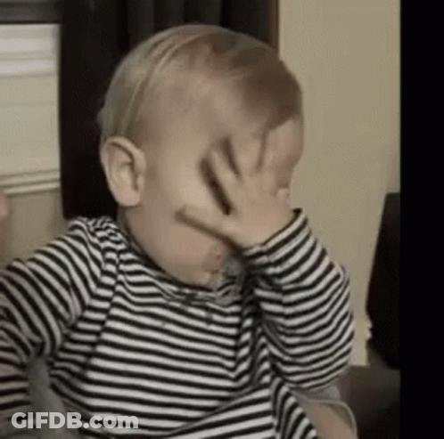 Baby Covering His Face GIF