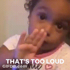 Baby Covering Nose With Hands Too Loud GIF