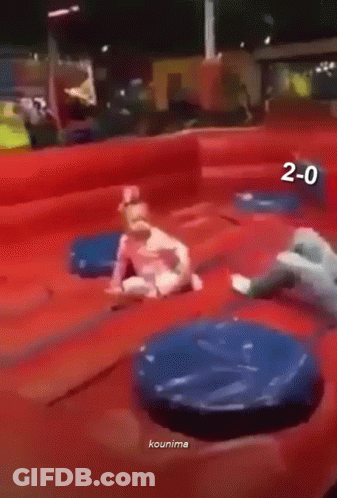 Baby Crawling On Bouncy Castle 2-0 GIF