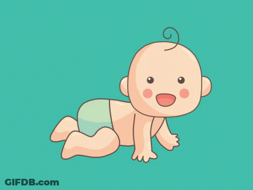 Baby Crawling On Wooden Floor Blurry Photo GIF