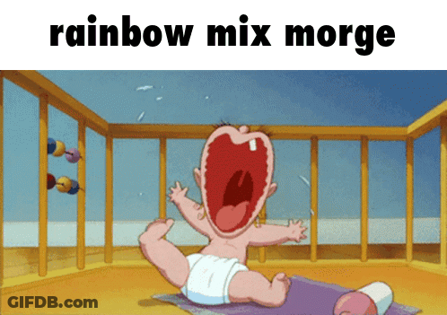 Baby Crying In Crib Rainbow Mix Morge GIF
