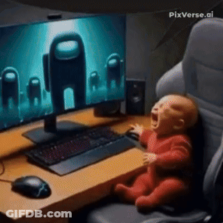 Baby Crying In Front Of Computer Screen GIF