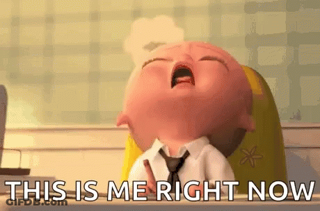 Baby Crying In High Chair Saying This Is Me Right Now GIF