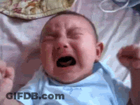 Baby Crying Lying On Bed GIF