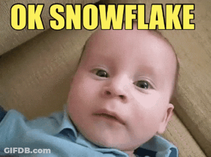 Baby Crying Snowflake GIF