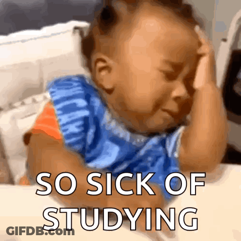 Baby Crying So Sick Of Studying GIF