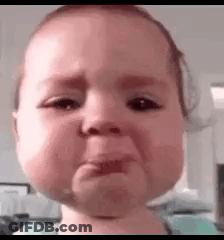 Baby Crying With Funny Face And Mouth Open GIF
