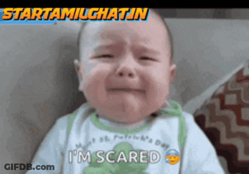 Baby Crying With I'm Scared On Shirt GIF