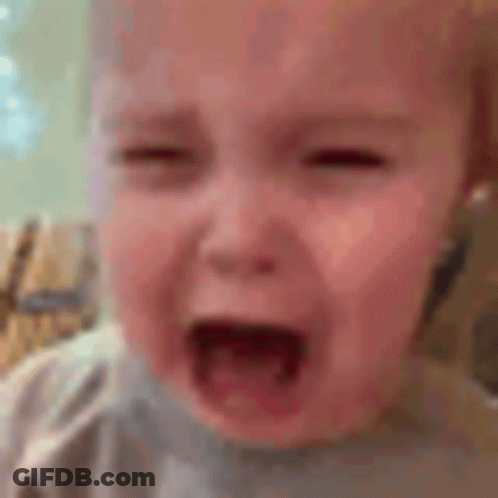 Baby Crying With Mouth Open Close Up GIF