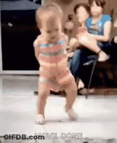 Baby Dancing On Floor GIF
