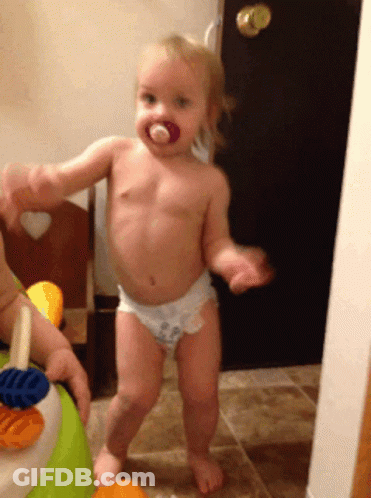 Baby Dancing With Woo Hoo It's Your Birthday GIF