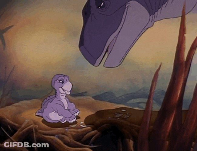 Baby Dinosaur Kiss GIF