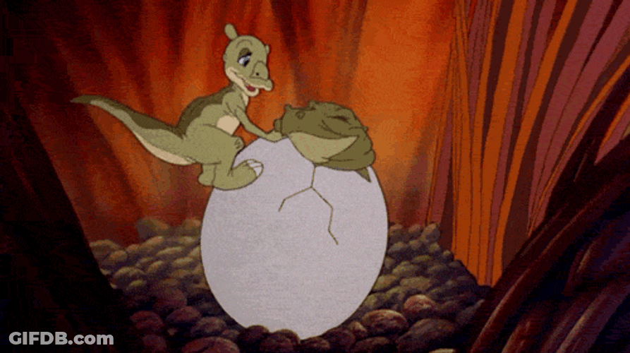 Baby Dinosaurs Hatching GIF