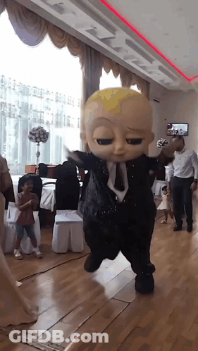 Baby Doll In Suit And Tie Dancing GIF