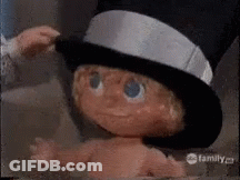 Baby Doll In Top Hat On ABC Family Channel GIF