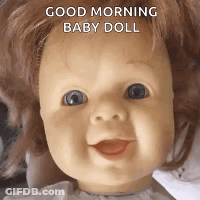 Baby Doll Smiling Good Morning GIF