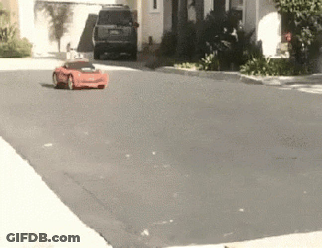Baby Drifting Bentley Toy Car GIF