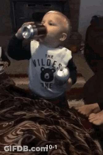 Baby Drinking From Cup GIF
