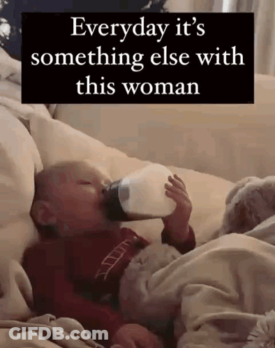 Baby Drinking Milk From Bottle GIF