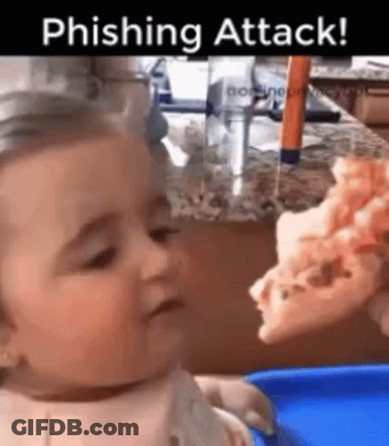 Baby Eating Pizza With Phishing Attack GIF