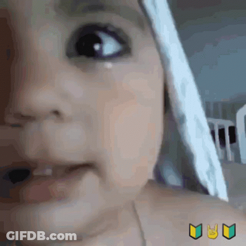 Baby Face Close Up With Beginner Symbol GIF