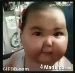 Baby Face Close Up With Microphone GIF