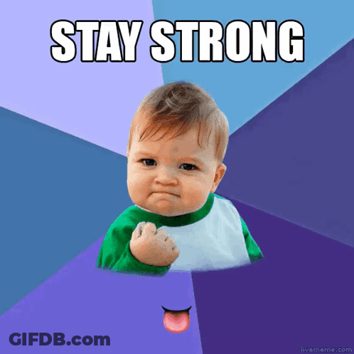 Baby Fist In Air Stay Strong GIF