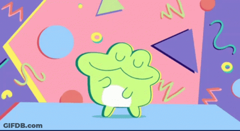 Baby Frog In The Vibe GIF