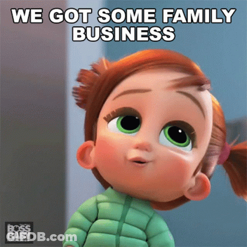 Baby From Boss Baby Family Wearing Hat And Tie GIF
