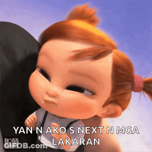 Baby Girl Cartoon Yan N Ako S Words GIF