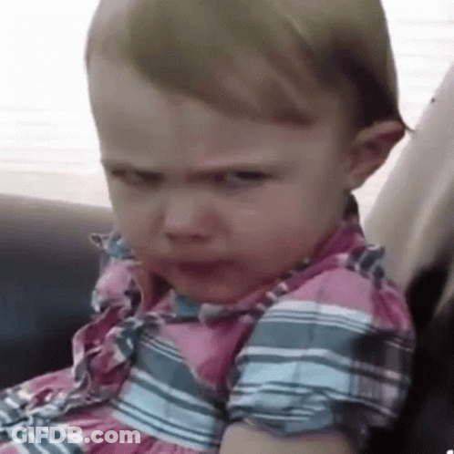 Baby Girl Crying In Car Seat GIF