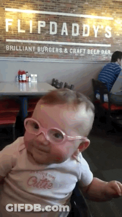 Baby Girl Eyeglass GIF