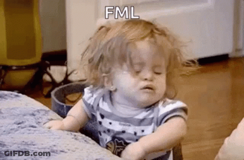 Baby Girl Eyes Closed Funny Face GIF