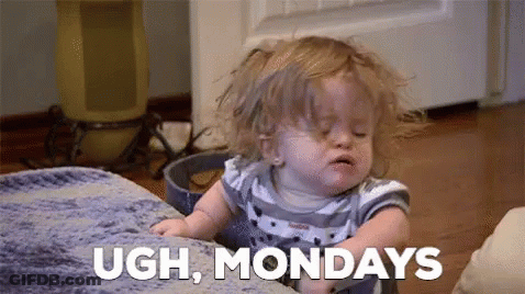 Baby Girl Making Ugh Mondays Face GIF