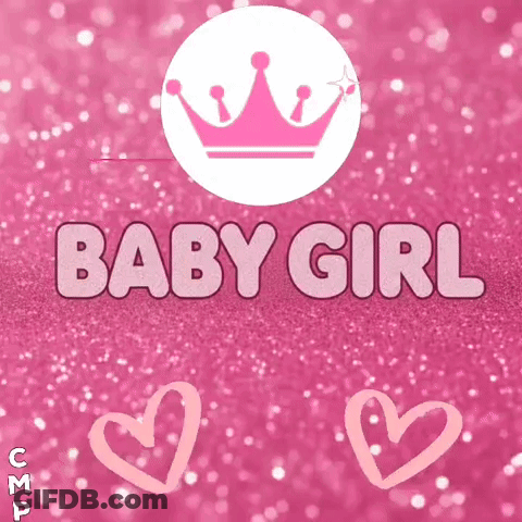 Baby Girl Pink Hearts GIF