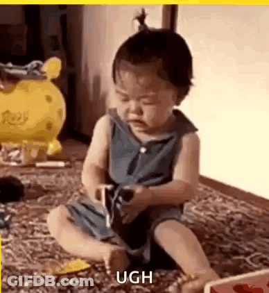 Baby Girl Playing With Toy GIF
