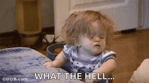 Baby Girl Sitting On Couch Eyes Closed GIF