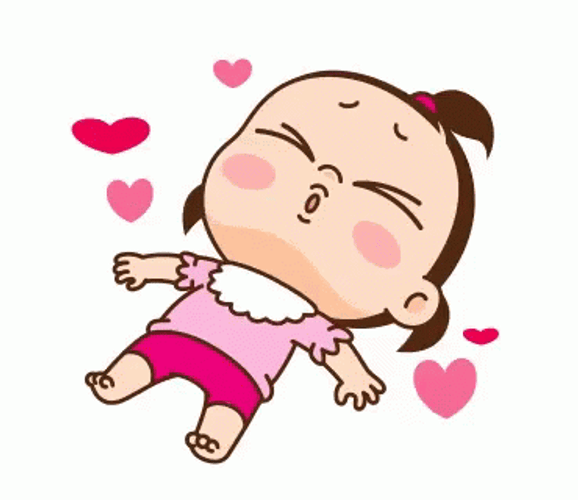 Baby Girl Sleeping Heartbeat GIF