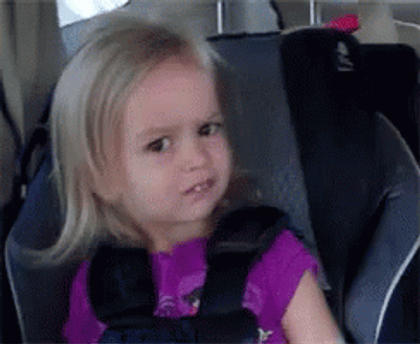 Baby Girl Unamused Reaction GIF