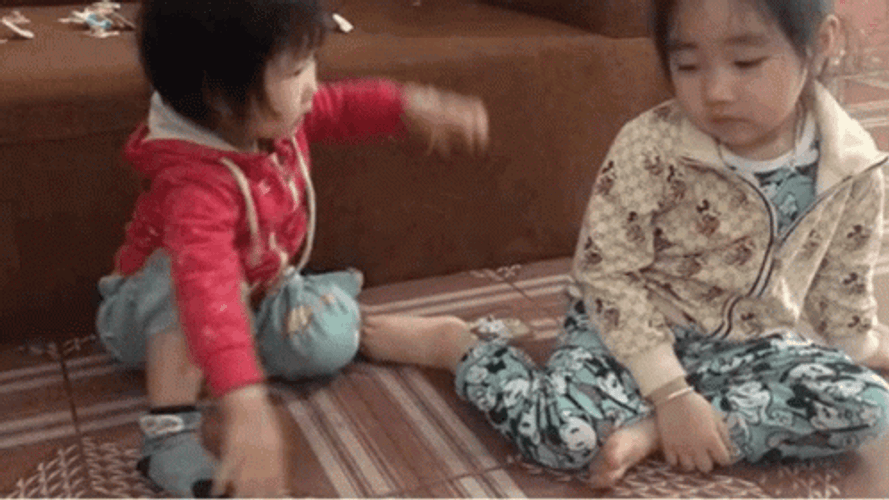 Baby Girls Fighting And Pulling Hair GIF