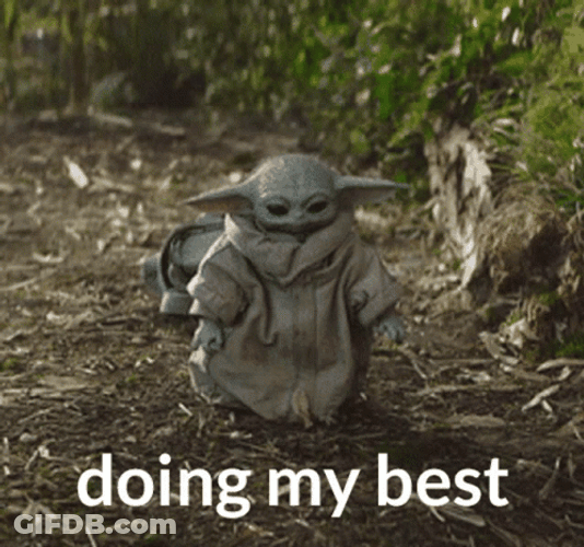 Baby Grogu Doing My Best GIF